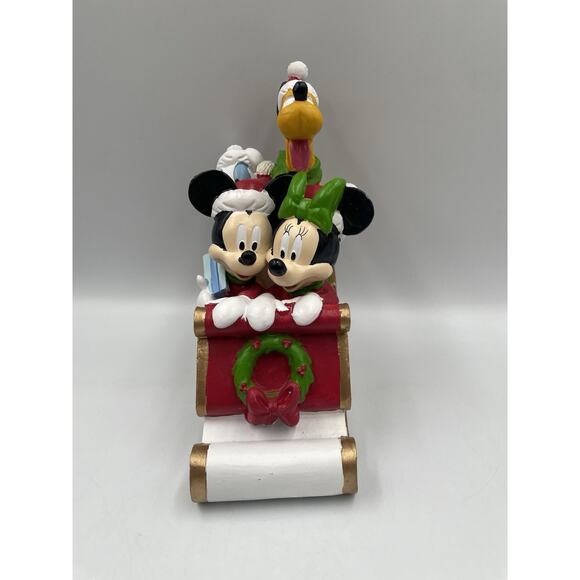 NEW Disney Mickey & Minnie Donald Pluto Christmas Sleigh Figure NEW - Picture 5 of 9